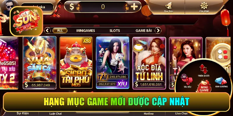 Hạng mục game mới được cập nhật