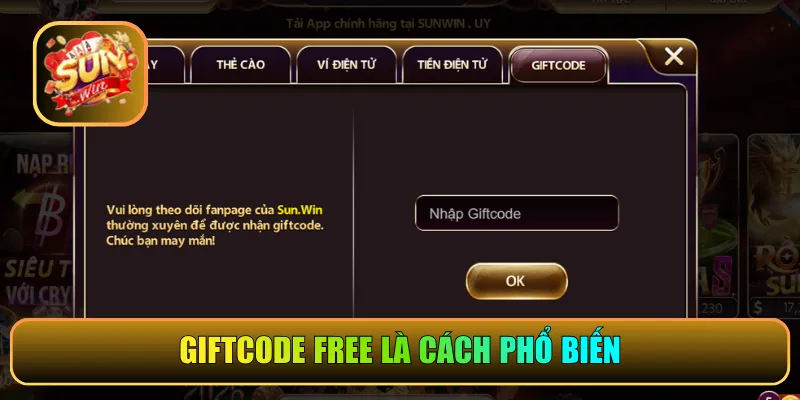 Giftcode free là cách phổ biến